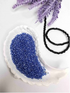 Бисер 13/0 класс А, калиброванный Чехия (синий блестящий)